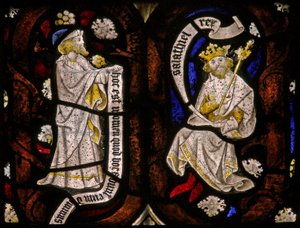 Tree of Jesse Figures: Prophet and Shealtiel by English School