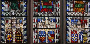 Window Ew depicting shields of arms