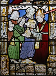 Window depicting the Seven Sacraments: Confirmation by English School
