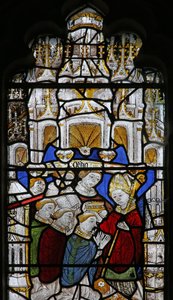 Window depicting the Seven Sacraments: Holy Orders by English School