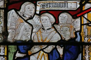 Window depicting the Seven Sacraments: Matrimony by English School