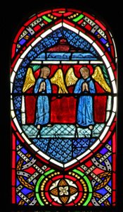 Window depicting two angels by English School
