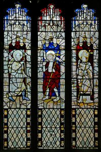 Window N5 depicting the Doubting St Thomas with the Resurrected Christ and St Thomas Becket? by English School
