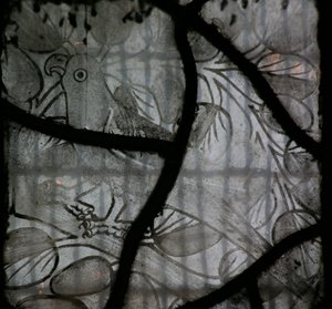 Window NW depicting a bird by English School