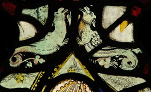 Window depicting grotesques