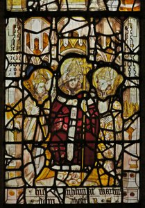 Window depicting St Martin enthroned as a bishop by English School