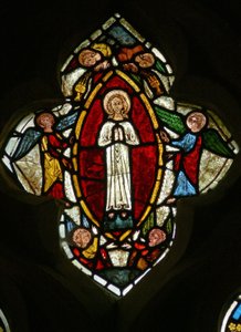 Assumption of the Virgin Mary (Window S1) by English School