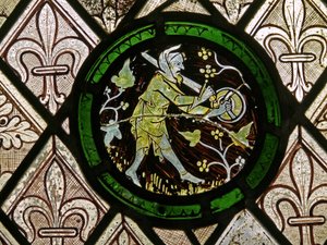 Labours of the Months - Man Scaring Birds by English School