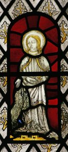 Window depicting St Agnes by English School