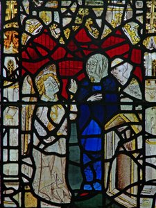 Window Ww depicting a Resurrection Scene: the Holy Women at the Tomb