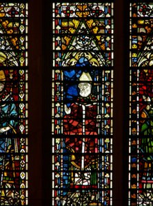 Window Ww depicting an archbishop by English School