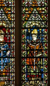 Window Ww depicting an archbishop by English School