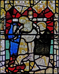 Window Ww depicting the Descent from the Cross by English School