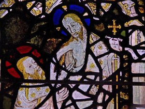 Window Ww depicting the Doubting St Thomas