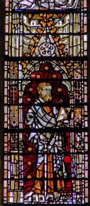 Window depicting a saint by English School