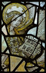Window depicting St Anne Teaching the Virgin to read (detail) by English School
