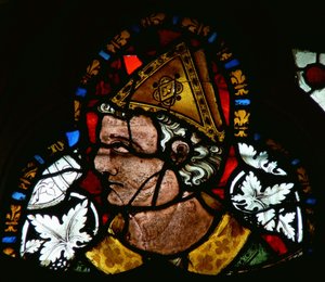 Window depicting St. Cuthbert by English School