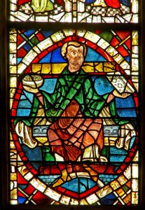 Window depicting a genealogical figure: Jeconais