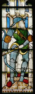 Window depicting an Enemy of the Church