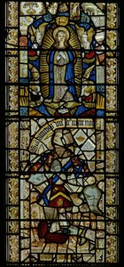 Window depicting the Assumption by English School