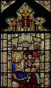 Window depicting the Adoration of the Shepherds by English School