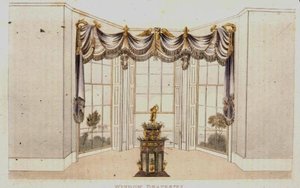 Window Draperies, Plate 113 from Ackermann