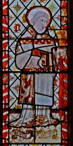 Window 2 depicting St Peter Deacon by English School
