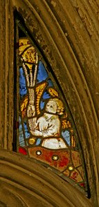 Window depicting an angel with a censer by English School