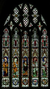 Window n2 depicting four prophets and King Solomon