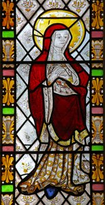 Window 3 depicting the Virgin Mary at the Crucifixion