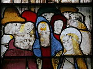 Window n4 depicting the Virgin Mary - betrothal to Joseph