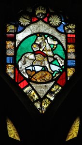 Window 6 depicting St. George and the dragon