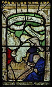 Window 6 depicting St George is thrown into molten lead by English School