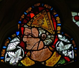 Window 2 depicting St Cuthbert by English School
