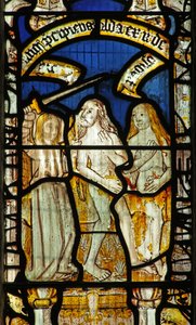 Window 1 depicting Adam and Eve expelled from Eden by English School