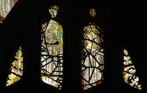 Window 1 depicting the angelic hierarchy: archangels by English School