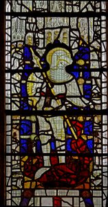 Window depicting St George by English School