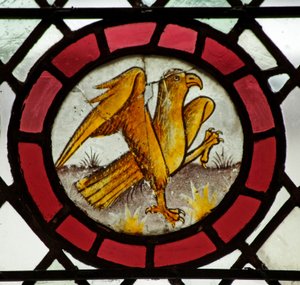 Window depicting an eagle