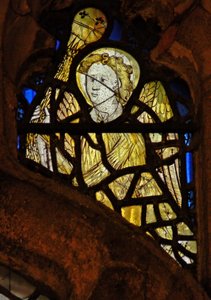 Window depicting an angel with a censer by English School