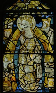 Window depicting the Virgin Mary (fragmentary but fine details) by English School