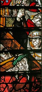 Window w13 depicting the Via Crucis by English School
