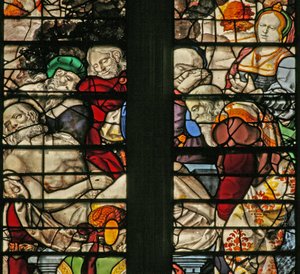 Window w15 depicting the Entombment
