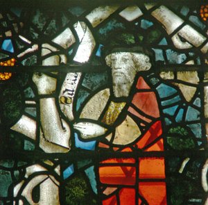 Window depicting a prophet on the Tree of Jesse