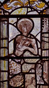 Window w1 depicting Christ carrying a dove by English School