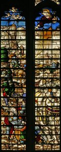 Window w22 depicting the Conversion of St Paul by English School