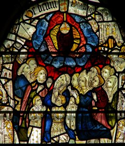 Window w24 depicting the Te Deum - We Praise thee O God by English School