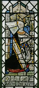 Window w2 depicting a donor - Catherine Mylde by English School