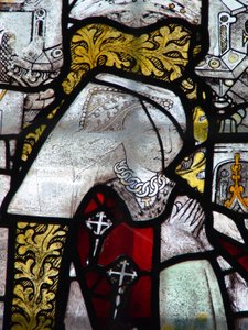 Window w3 depicting a donor - Lady Howard by English School