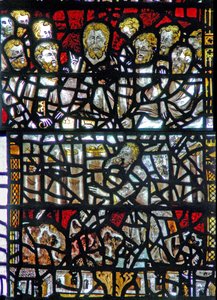 Window depicting the Last Supper (Judas in the foreground) by English School