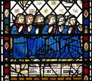 Window W45 depicting donors by English School